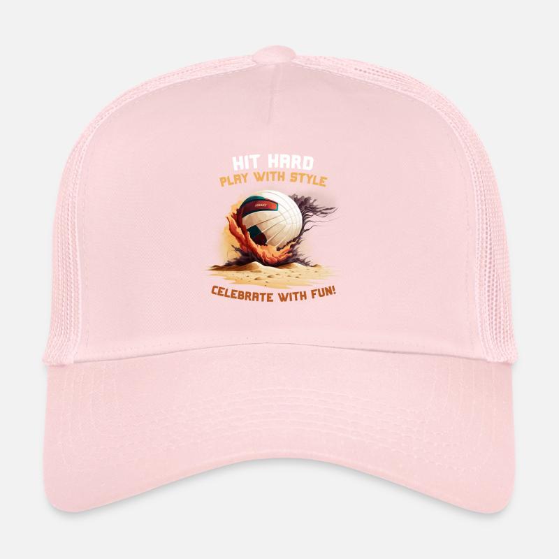 Hit Hard Play With Style Celebrate With Fun Trucker Cap