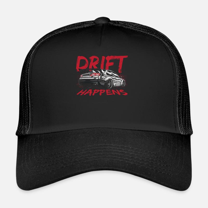 Le drift se produit Course de voitures à la dérive Casquette trucker 