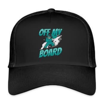 Off my Board - Trucker Cap - Schwarz/Schwarz - Vorne