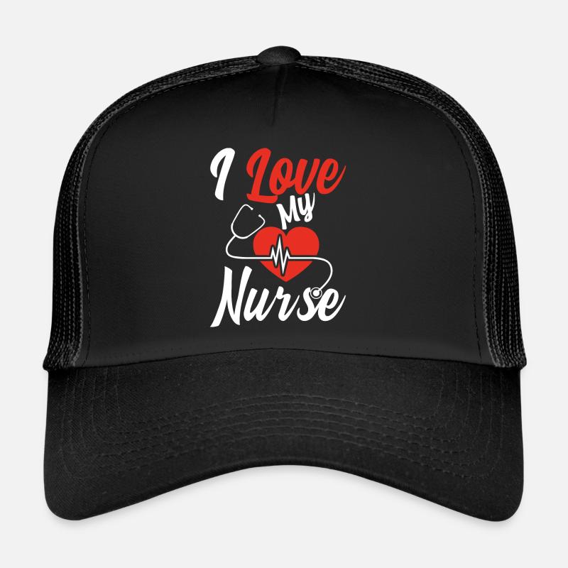 J’aime mon infirmière - Casquette trucker  - noir/noir