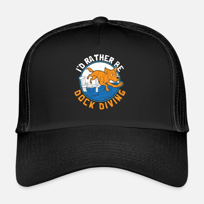 I'd Rather Be Dock Diving Dock Diver Dog Jumping Trucker Cap