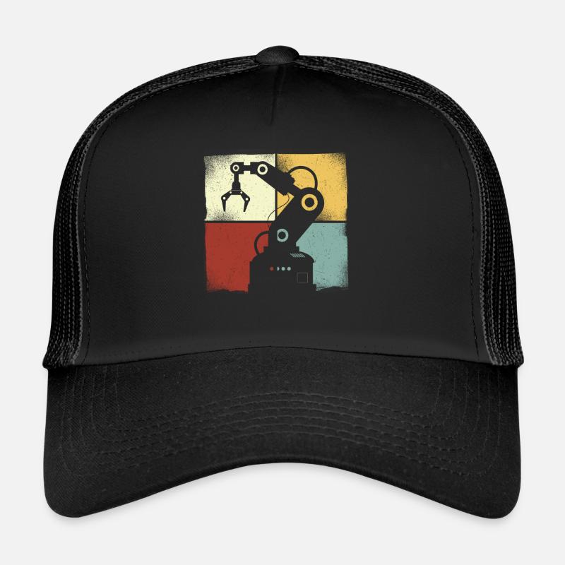 Robot Robotique Ingénieur Rétro Casquette trucker 