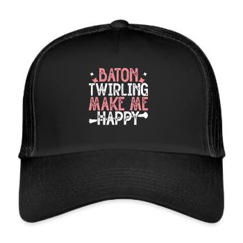 Tambourstab swirling - Trucker Cap - black/black - Front