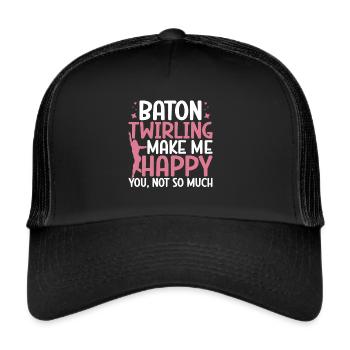 Tambourstab swirling - Trucker Cap - black/black - Front