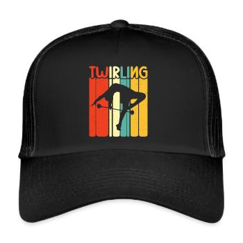 Tambourstab swirling - Trucker Cap - black/black - Front