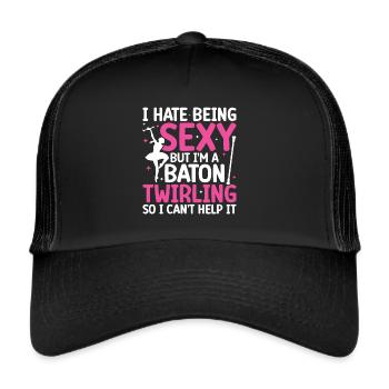 Tambourstab swirling - Trucker Cap - black/black - Front