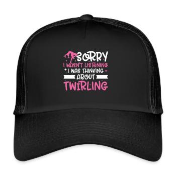 Tambourstab swirling - Trucker Cap - black/black - Front