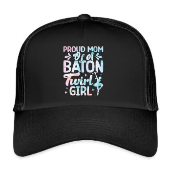 Tambourstab swirling - Trucker Cap - black/black - Front
