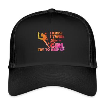Tambourstab swirling - Trucker Cap - black/black - Front