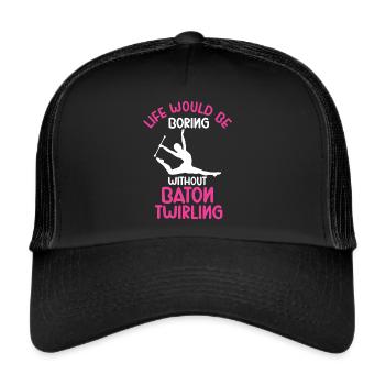 Tambourstab swirling - Trucker Cap - black/black - Front