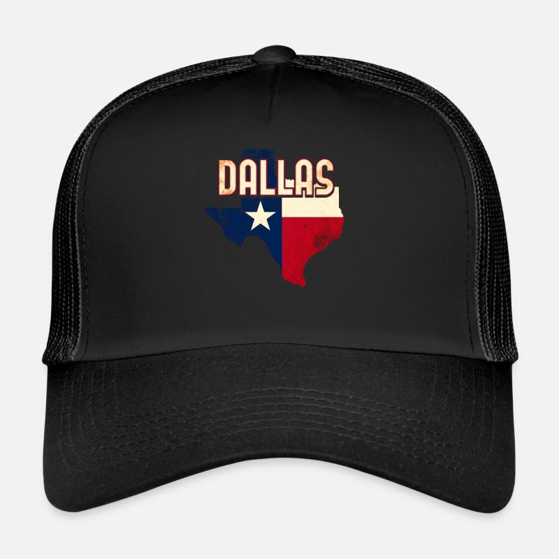 Dallas Texas - Trucker Cap - Schwarz/Schwarz