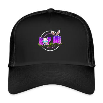 Easter Rabbit Hoop In To Easter - Trucker Cap - Schwarz/Schwarz - Vorne