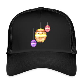 Egg Shaped Lanterns Easter Decoration For Easter - Trucker Cap - Schwarz/Schwarz - Vorne