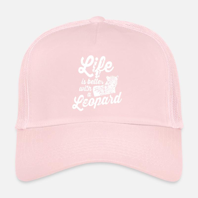 Life Is Better With A Leopard Retro Wildlife Trucker Cap