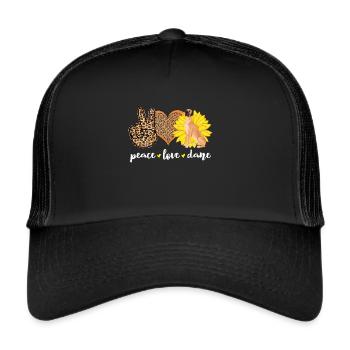 Tolle Dane Mom Sunflower Dane Liebhaber - Trucker Cap - Schwarz/Schwarz - Vorne