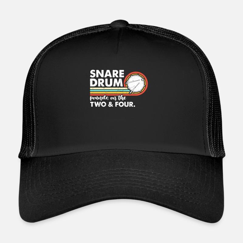 Snare Drum Pounds On The Marching Band Drummer Trucker Cap