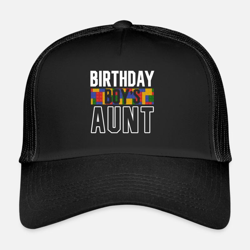 Blocs de construction de la tante du garçon d’anniversaire Casquette trucker 