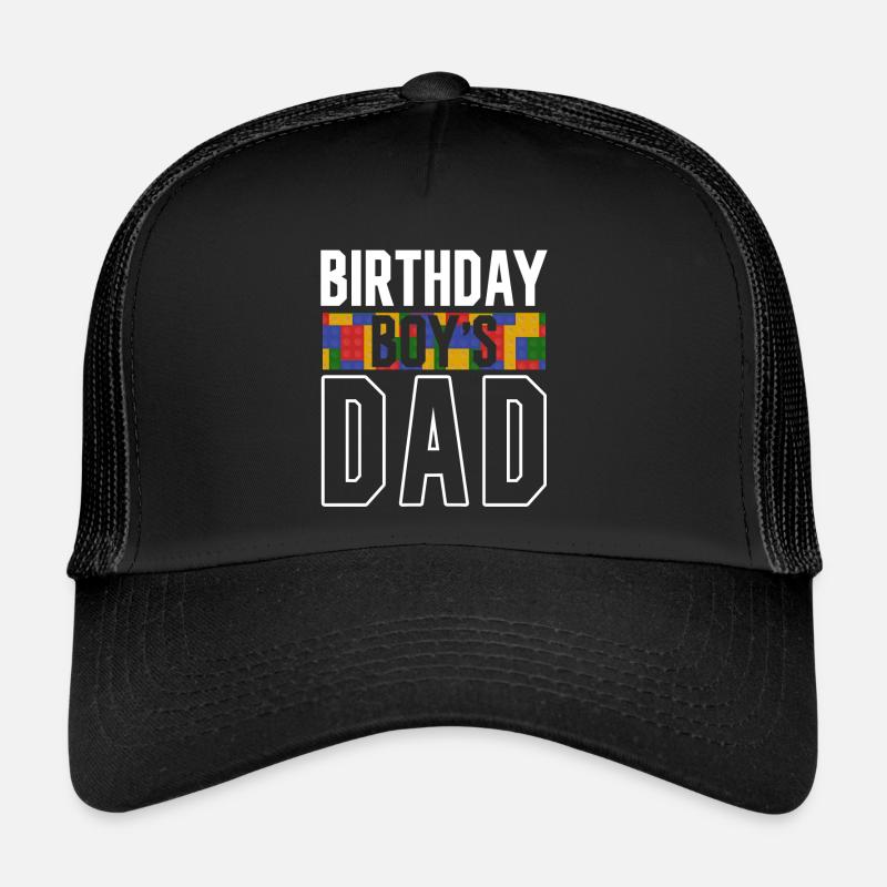 Le père d’un garçon d’anniversaire construit des blocs de construction Casquette trucker 