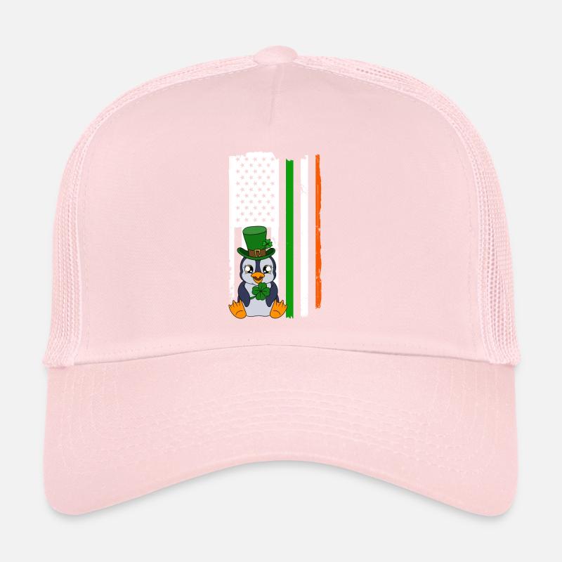 Manchot mignon Trèfle Saint-Patrick Pingouin Casquette trucker 