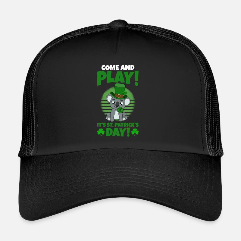 Niedlicher Koala mit Hut Saint Patrick's Day Trucker Cap