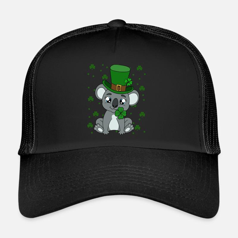 Niedlicher Koala mit Hut Saint Patrick's Day Trucker Cap