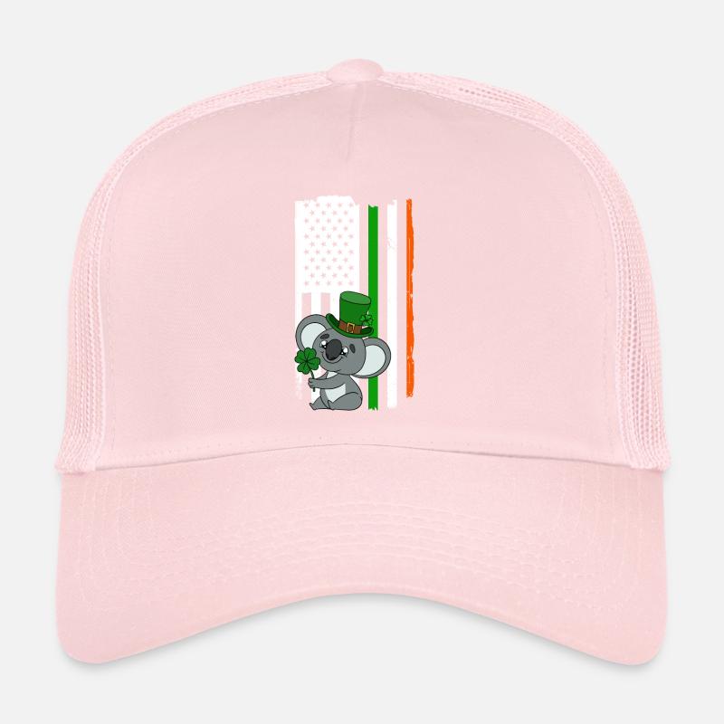 Niedlicher Koala mit Hut Saint Patrick's Day Trucker Cap