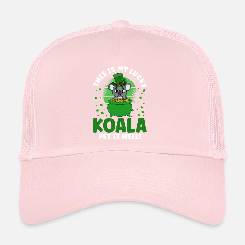 Niedlicher Koala mit Hut Saint Patrick's Day Trucker Cap