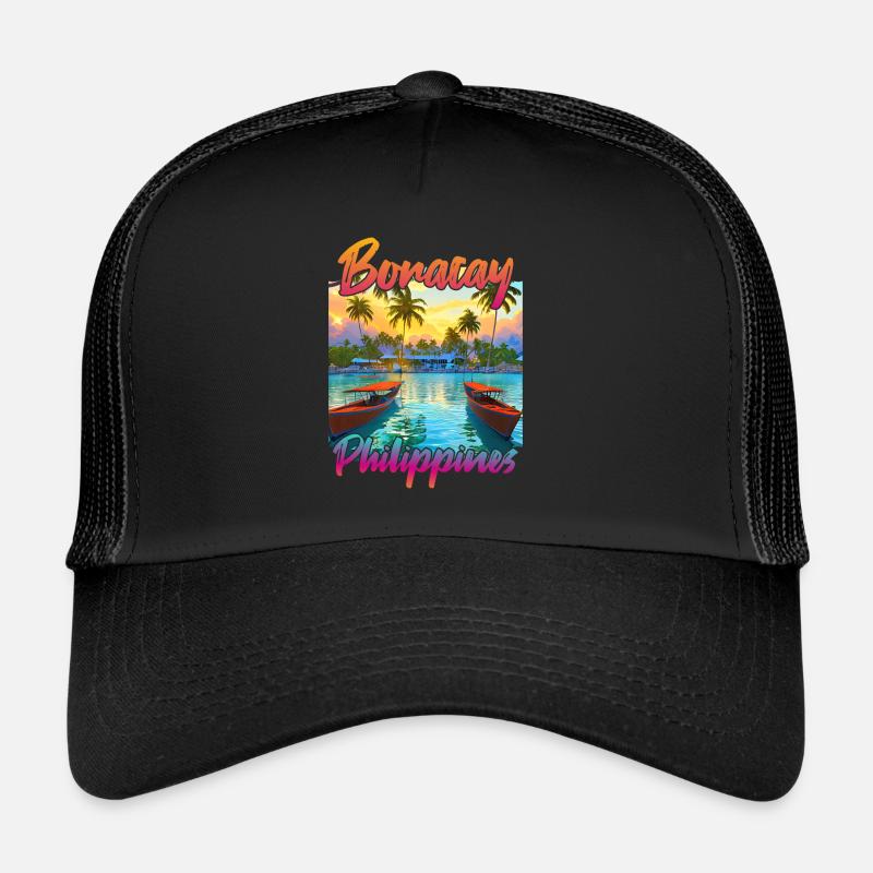 Coucher de soleil Boracay Casquette trucker 