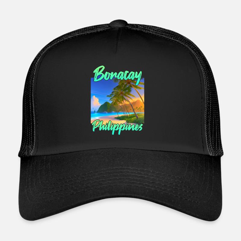 Coucher de soleil Boracay Casquette trucker 