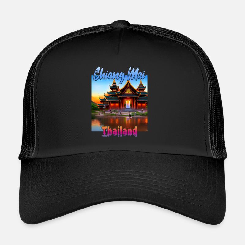 Coucher de soleil à Chiang Mai Casquette trucker 