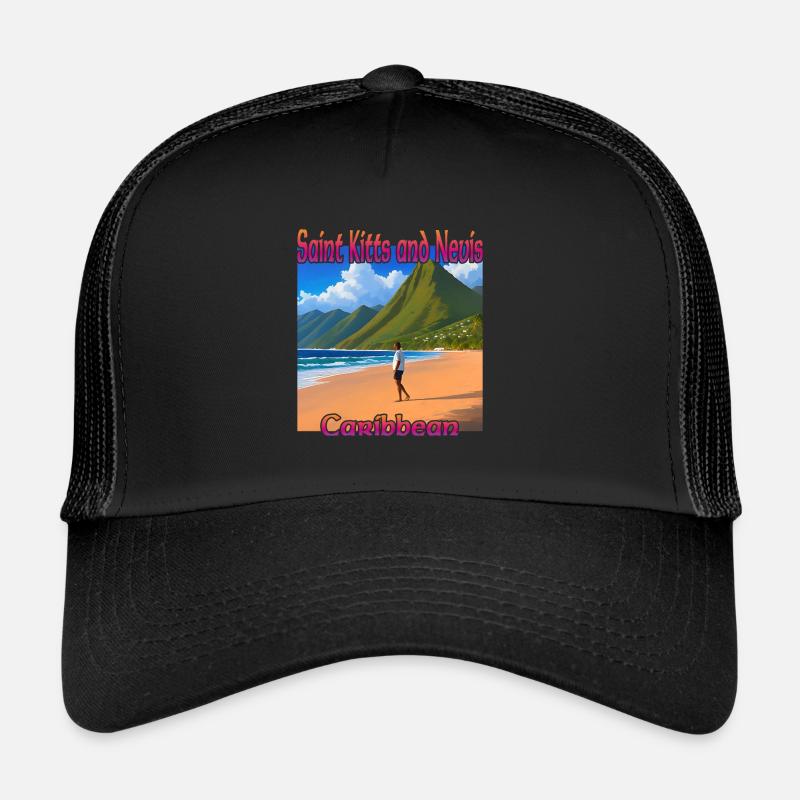 Beach in Saint Kitts and Nevis Trucker Cap