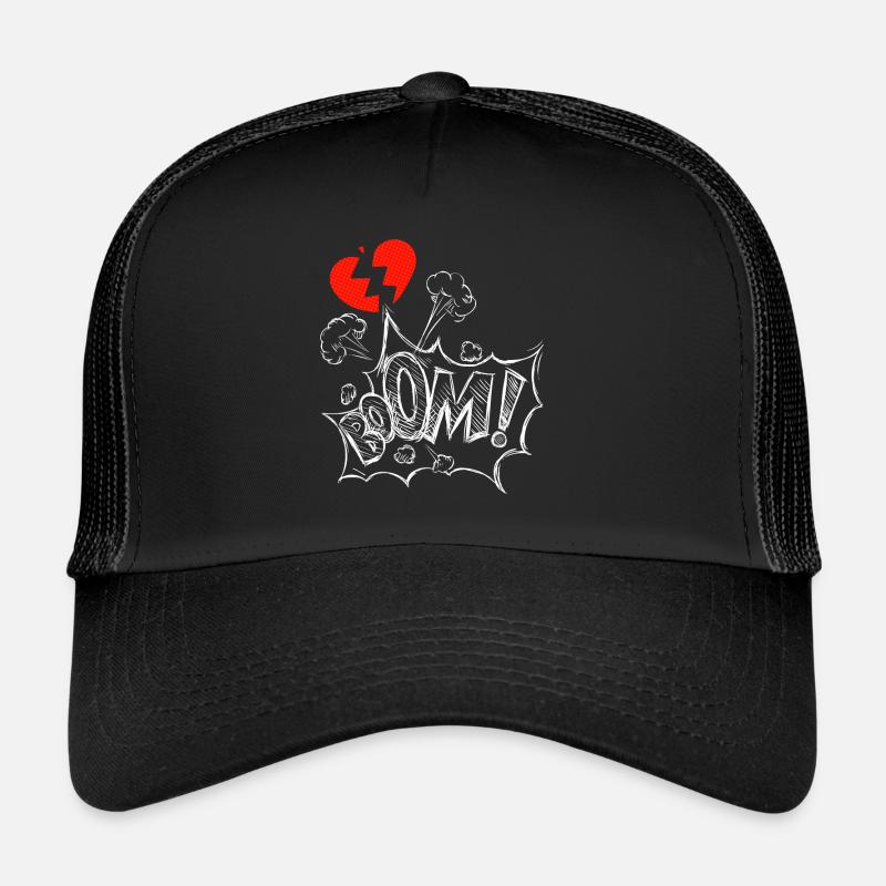 Liebeskummer, zerbrochenes-Herz, gebrochen Trucker Cap