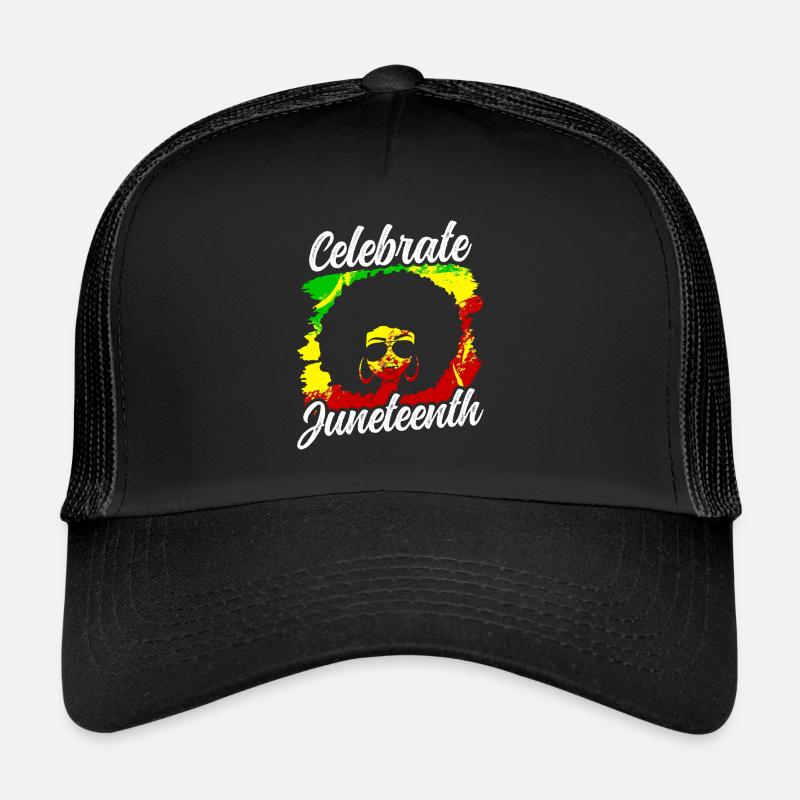 Feiert Den Juneteenth Black 1865 African American Trucker Cap