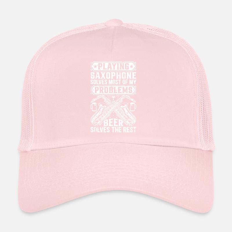 Playing Saxophone Solves Most Of My Problems - Sax Trucker Cap