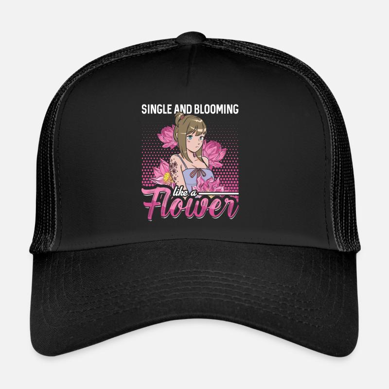 Célibataire et épanoui comme une fleur Casquette trucker 