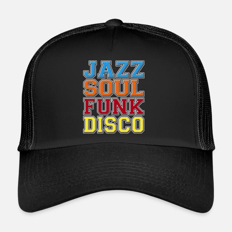 Jazz Soul Funk Disco - Trucker Cap - Schwarz/Schwarz