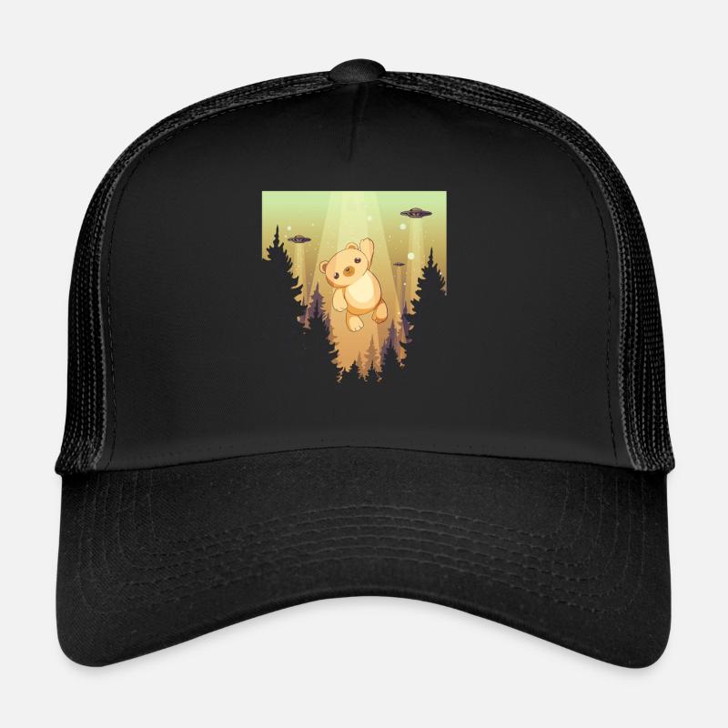 Cryptidcore Aesthetic Kawaii Bear UFO Trucker Cap