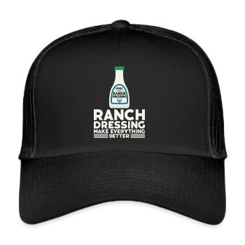 Ranch -Dressing -Ranch -Salad Dressing - Trucker Cap - black/black - Front