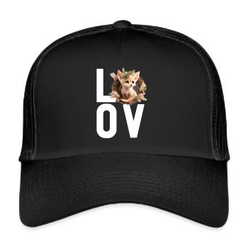 Fennec Fox - Trucker Cap - black/black - Front