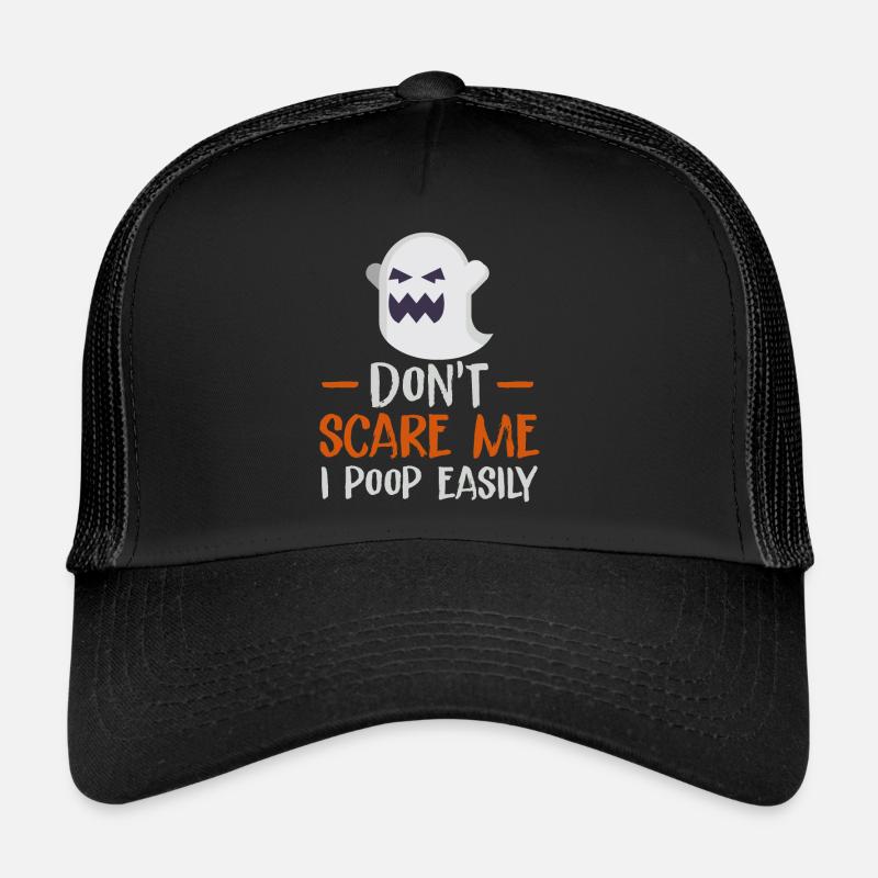 Halloween horror scary saying - Trucker Cap - black/black