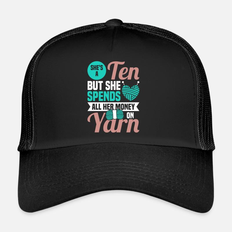 Handarbeit Stricken lustiger Strick Spruch Trucker Cap