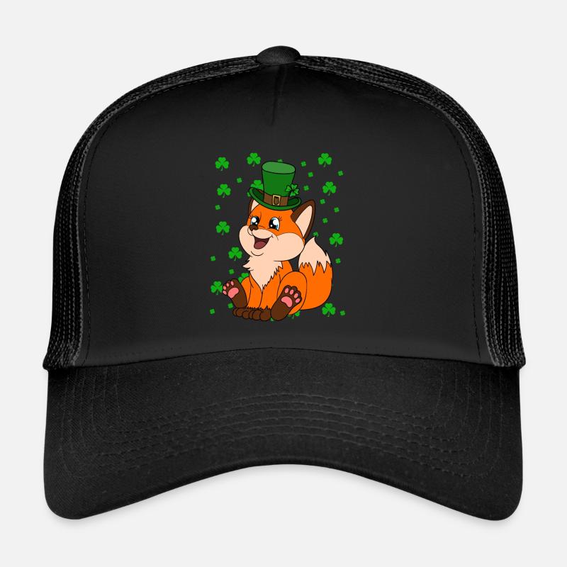 Mignon trèfle renard Saint-Patrick Casquette trucker 