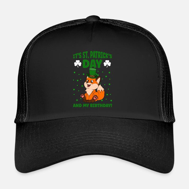 Cute Fox Clover St. Patrick's Day Trucker Cap