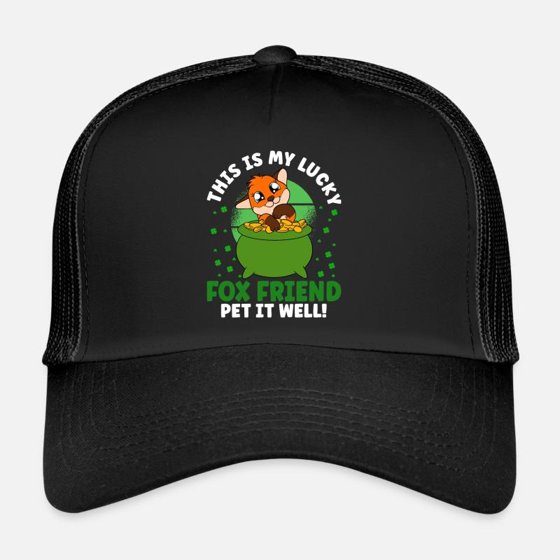 Cute Fox Clover St. Patrick's Day Trucker Cap