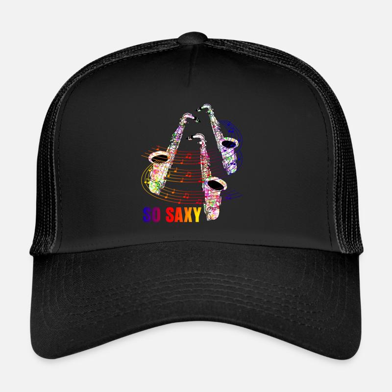 Saxophonist Jazz Saxy Saxophone Trucker Cap