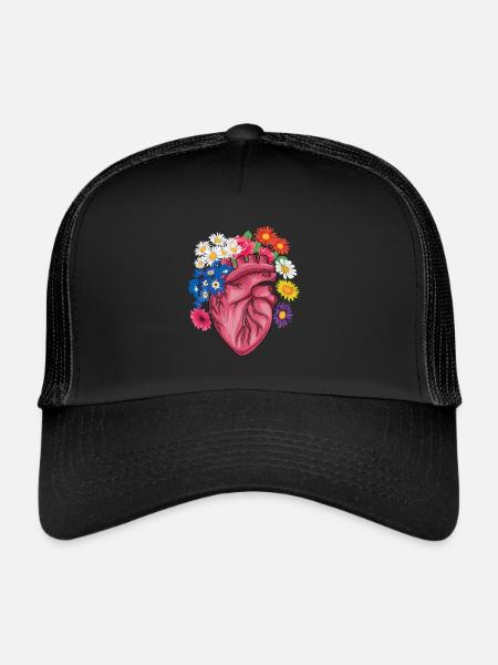 Anatomy Cardiac Cardiology Cardiac Surgery - Trucker Cap - black/black - Front