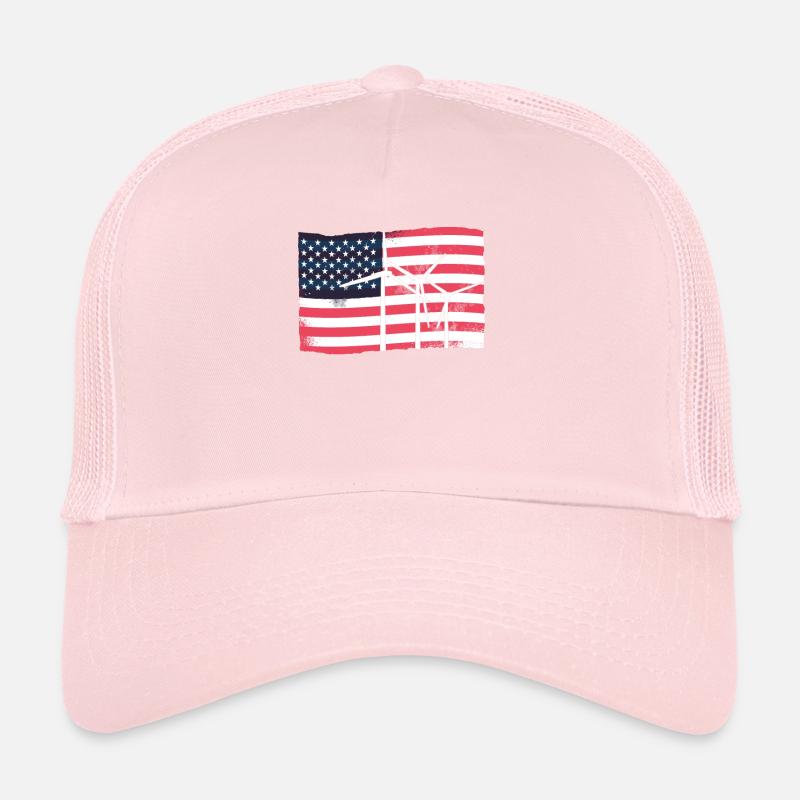 Drapeau des États-Unis Drapeau de l’Amérique Éoliennes Casquette trucker 
