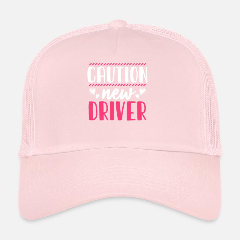 Caution Driver Driving School Driving Lessons Driving Licence Trucker Cap