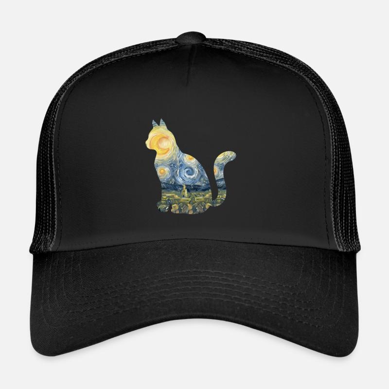 Mignon Chat Jouet Nuit Étoilée Fourrure Casquette trucker 