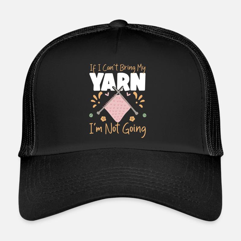 Knitting Knitter If I Can't Bring - Trucker Cap - Schwarz/Schwarz